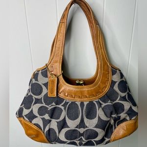 Coach Denin/leather purse